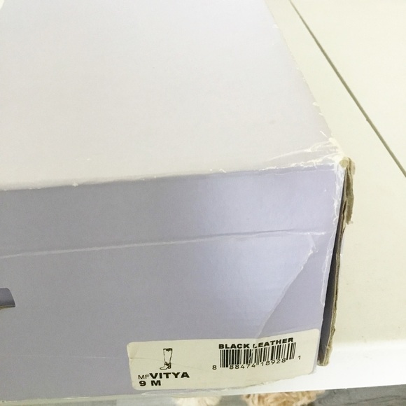 Marc Fisher Tall Heeled Black Leather Boots Size 9M Vitya New - Picture 8 of 8